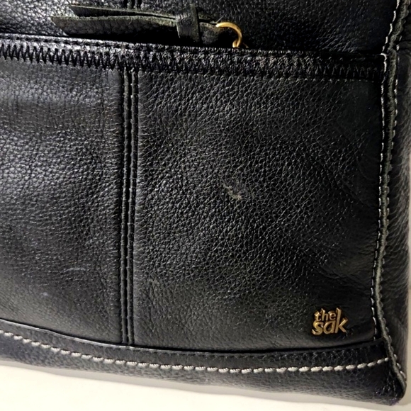 The Sak Iris Black Premium Artisanal Leather Crossbody Bag Purse - Picture 12 of 13